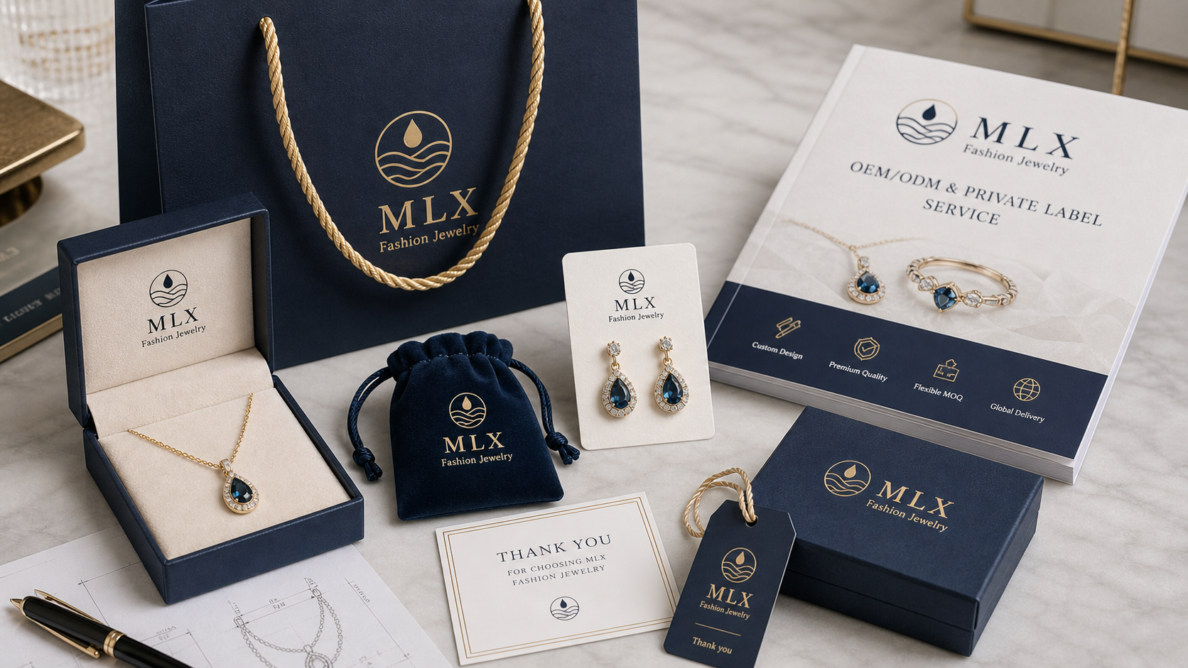 Private label jewelry packaging support